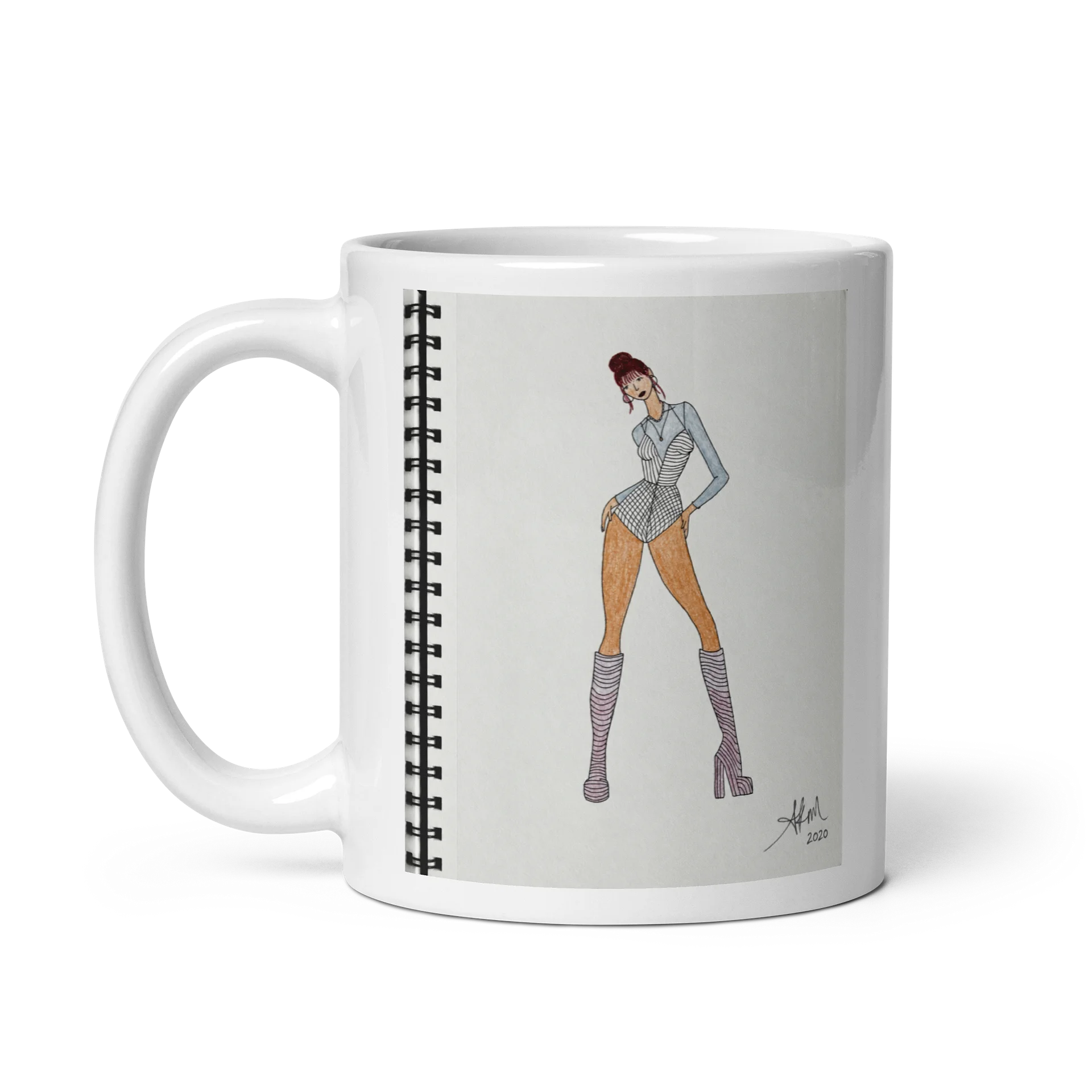 AK’s Chic in Stripes and Boots Fashion Design Mug product image (4)