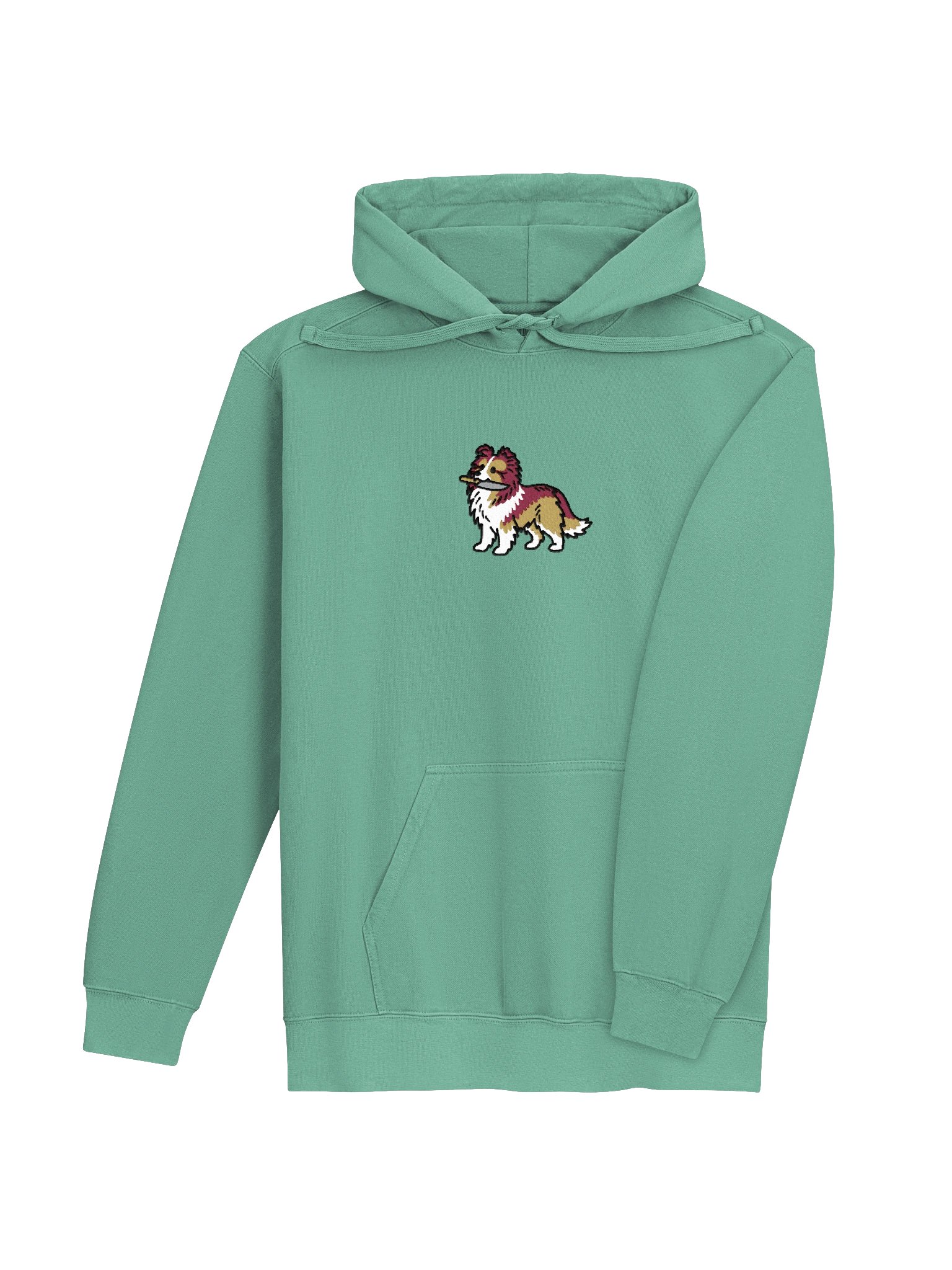 Funny Chibi-Style Shetland Sheepdog(Sable & White) Embroidered Premium Hoodie product image (44)