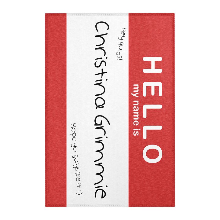 Hello My Name Is Christina Grimmie Rug product image (2)