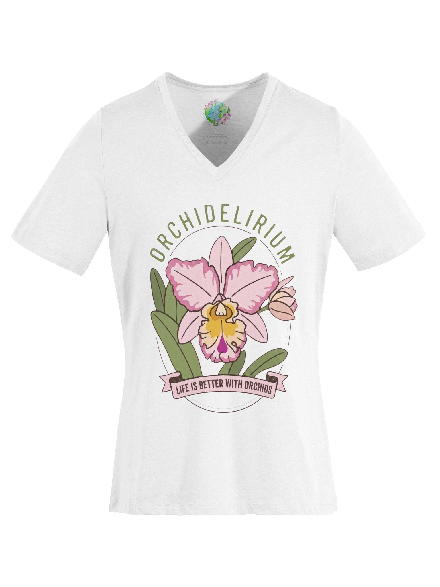Orchidelirium v-neck t-shirt product image (1)