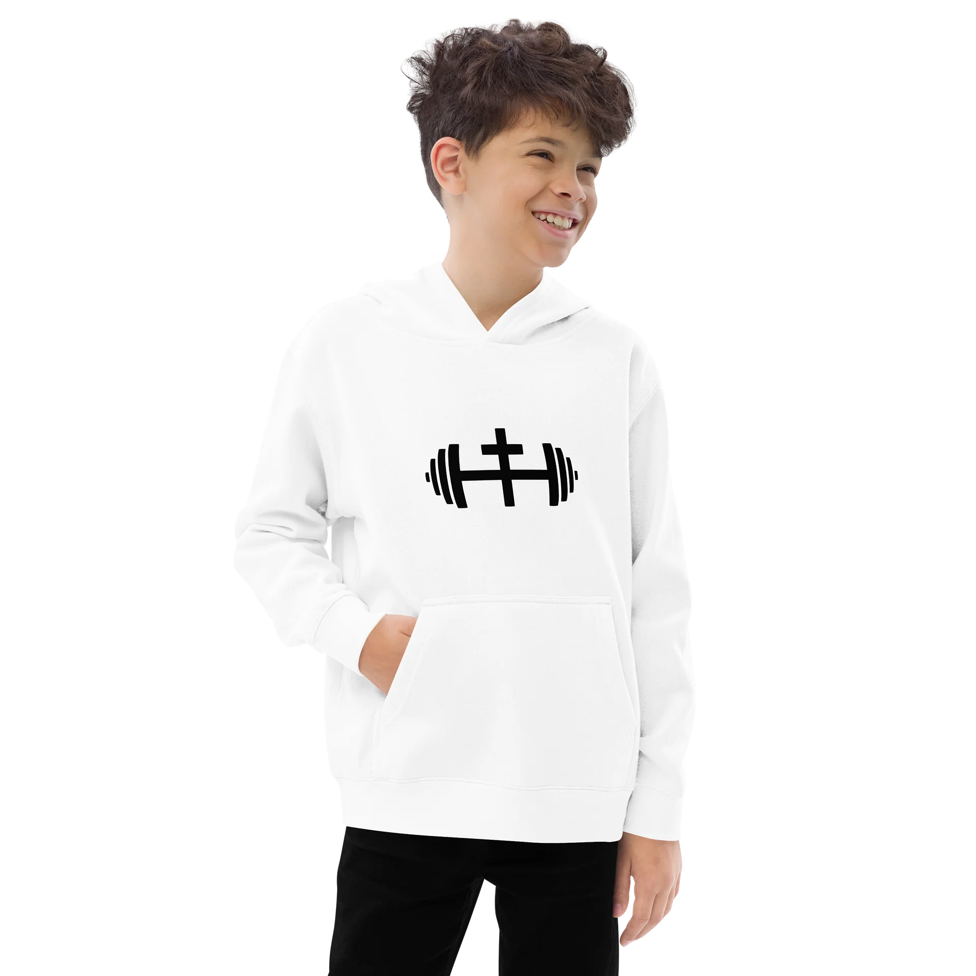 His House Kids Pullover Hoodie - Grey/White by His House