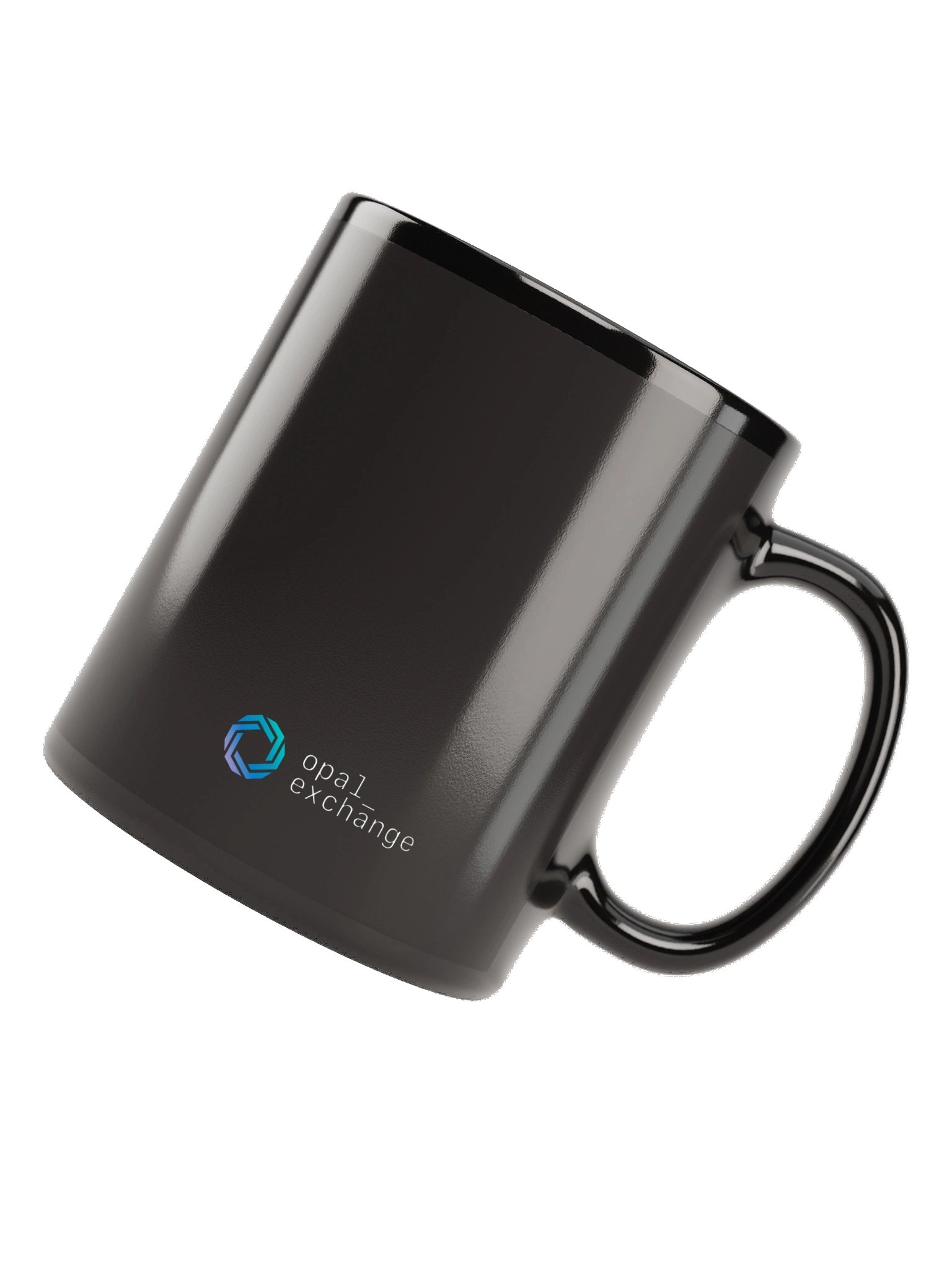 Black Glossy Mug - Opal DEX logo product image (6)