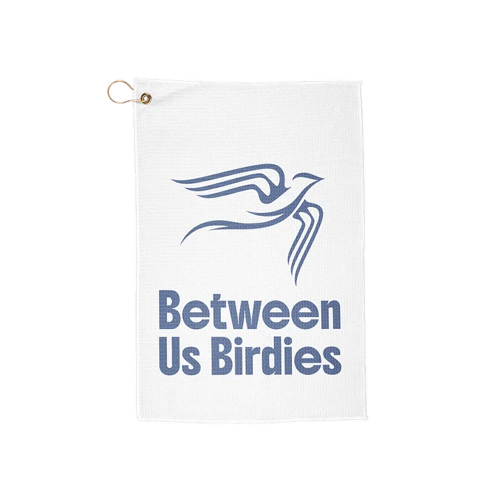 White/Navy Golf Towel by Between Us Birdies product image (1)