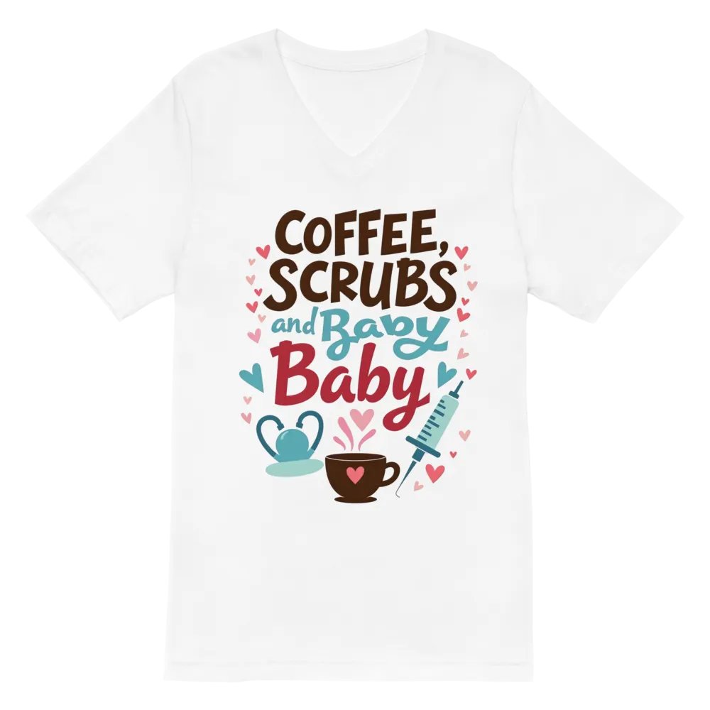 Medical Mama , Coffee, Scrubs, and Baby V-Neck Tee product image (6)