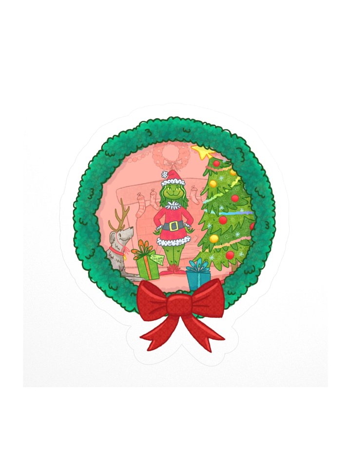 Grinch Liz Wreath Sticker product image (3)