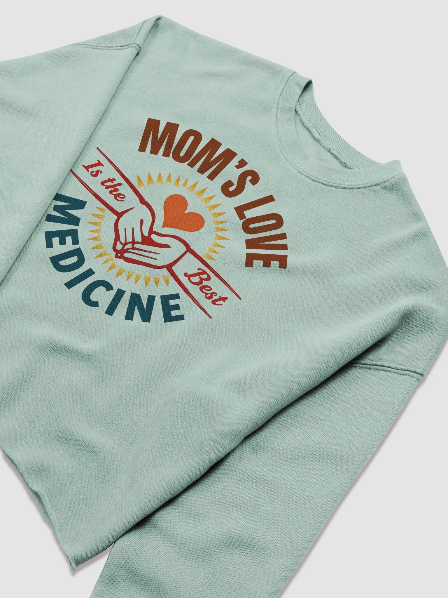 MOM'S LOVE Is the Best MEDICINE Fleece Crop Sweatshirt product image (14)