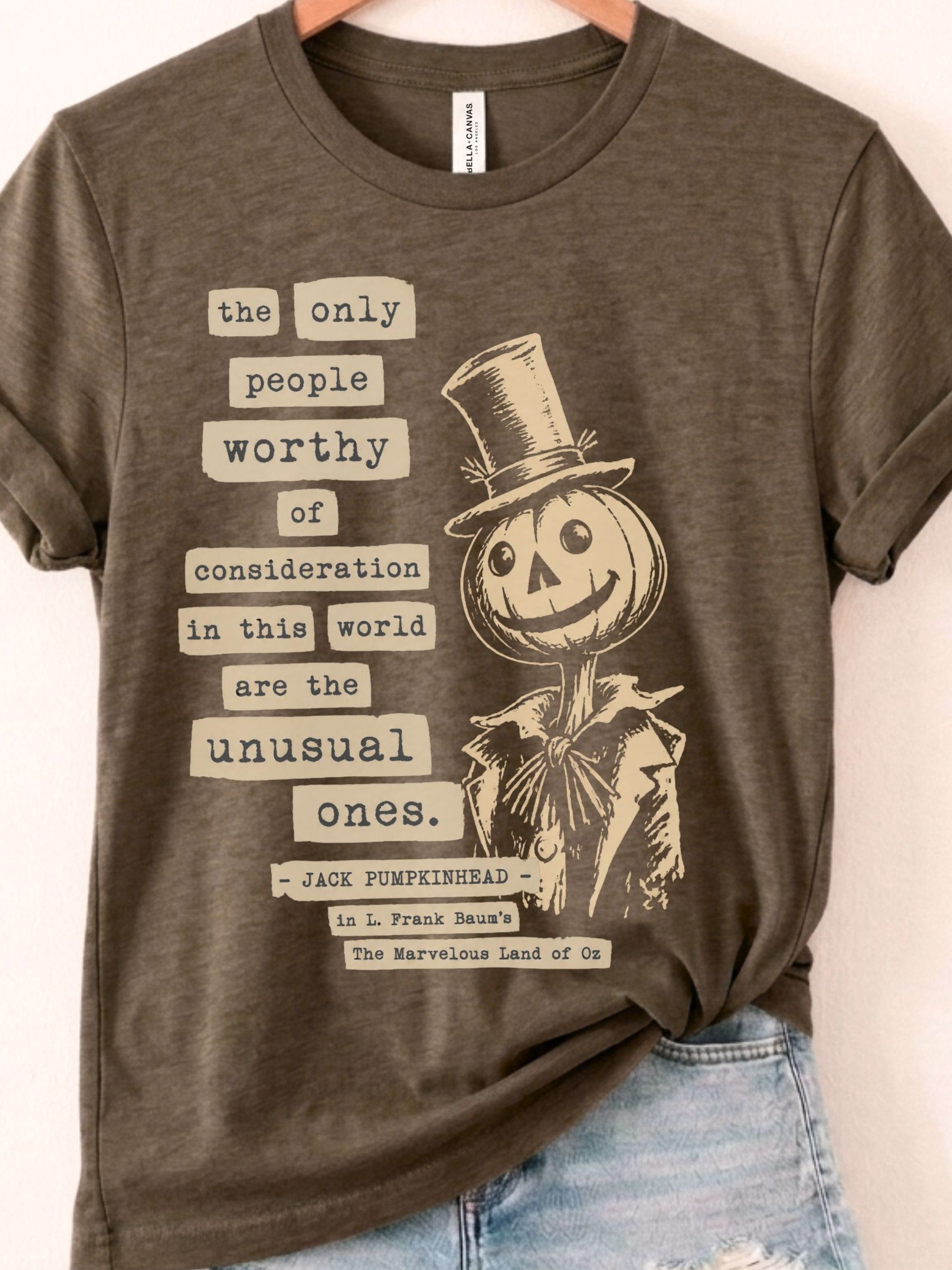 Jack Pumpkinhead Shirt, "Unusual Ones" Quote, Land of Oz Literary Tee product image (1)