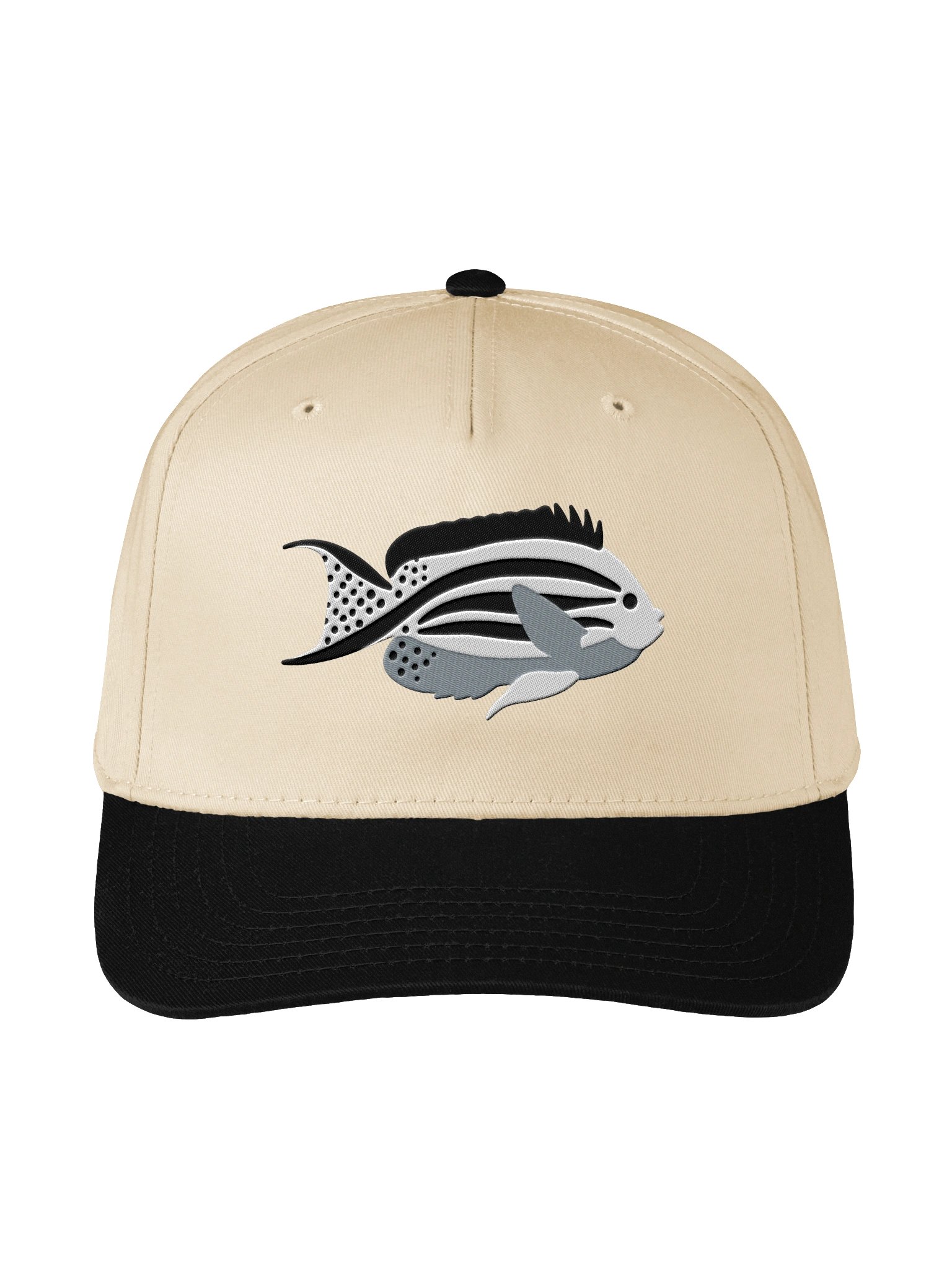Lamarck's Angelfish Embroidered Mid-Profile Baseball Cap | Saltwater Reef Aquarium Fish Hat product image (1)