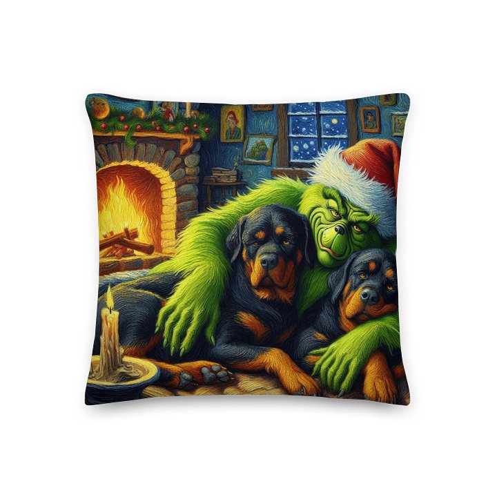 Grinch who stole Rottweilers Premium Pillow product image (1)