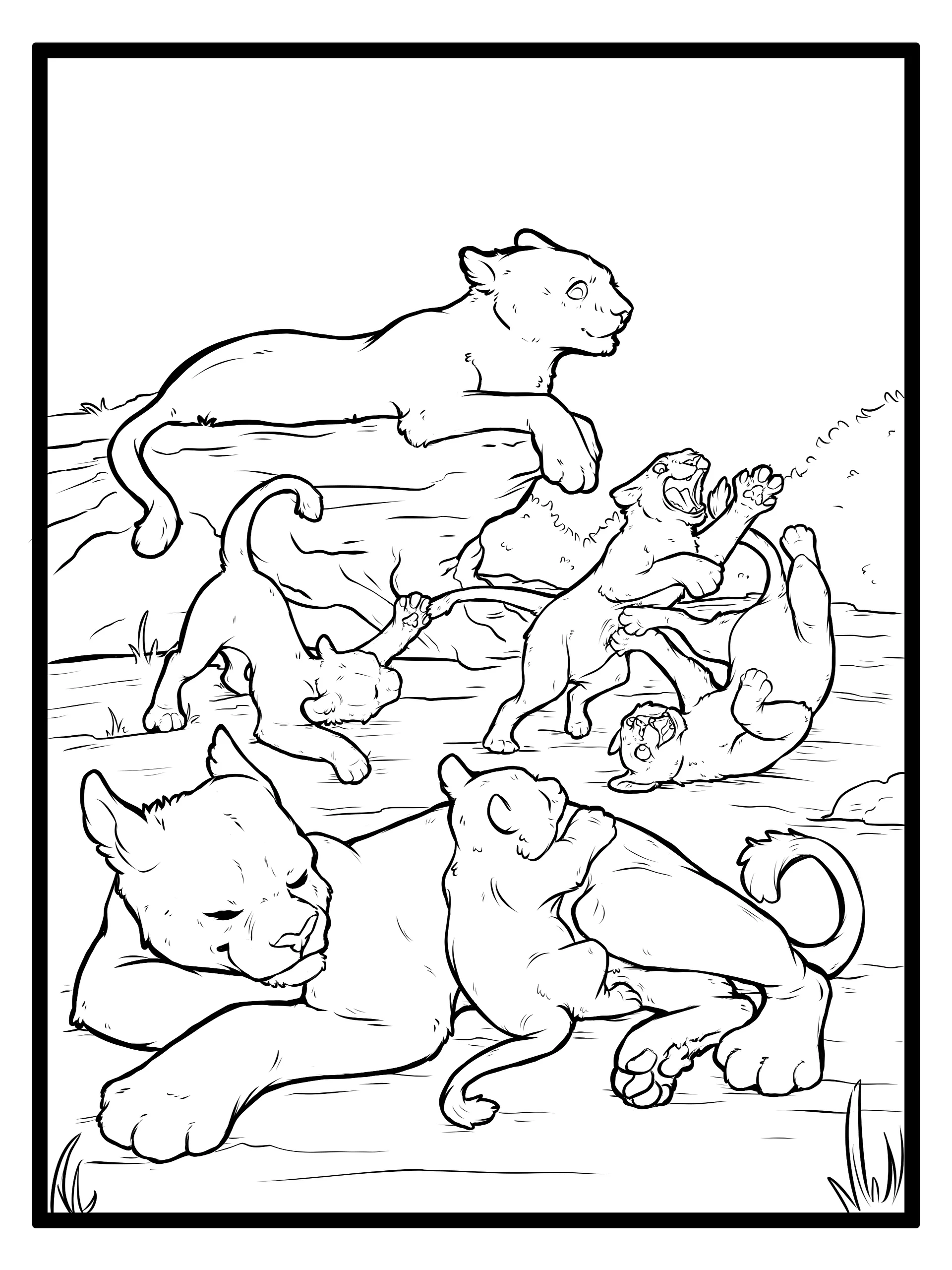 African Lion Collection - Coloring Pages product image (11)