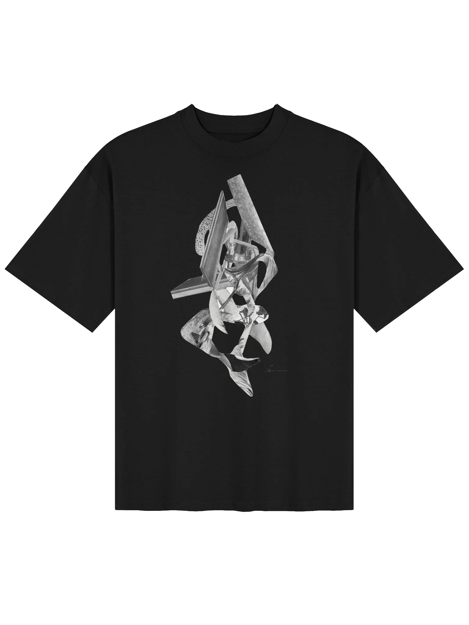 002 FRAGMENTATION UNISEX OVERSIZED T-SHIRT BK 26 product image (1)
