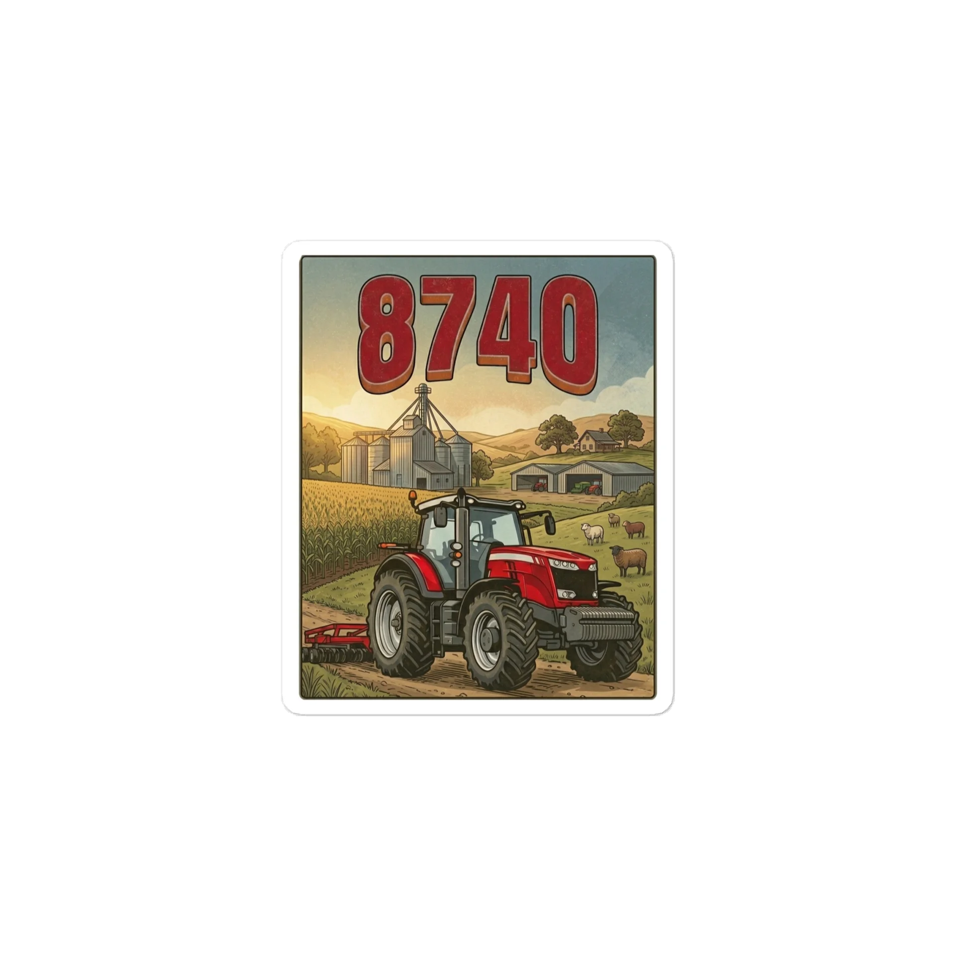 8740 Tractor Scene Sticker product image (1)