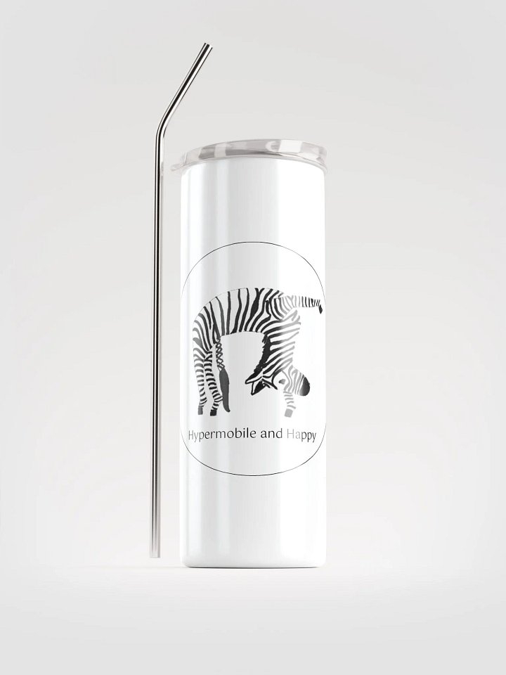 Stainless Steel Bendy Zebra Tumbler with Straw product image (1)