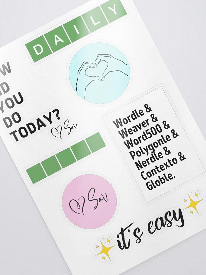 Sav Sticker Sheet product image (2)