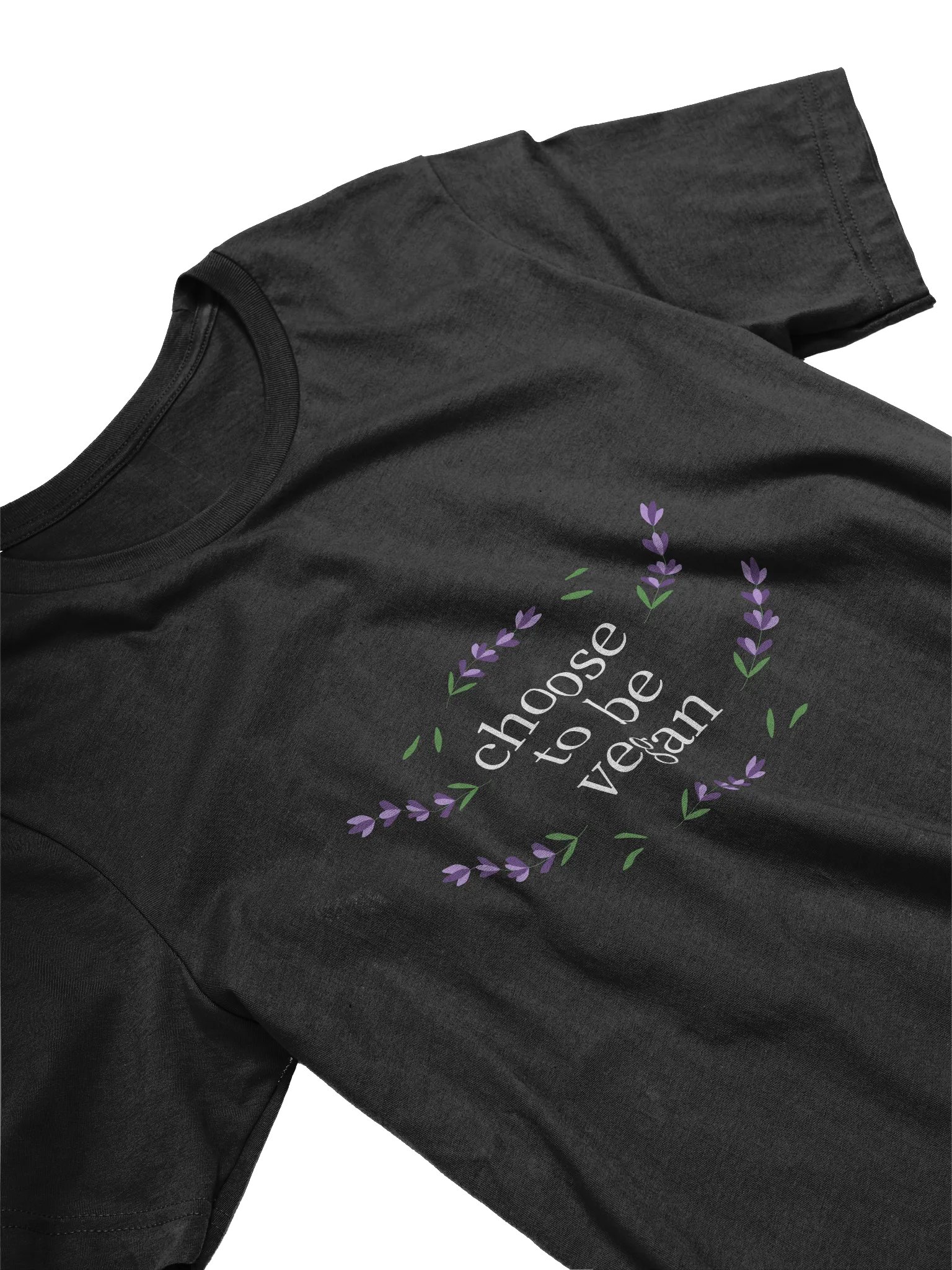 “Choose to be Vegan” Unisex Black T-Shirt product image (3)