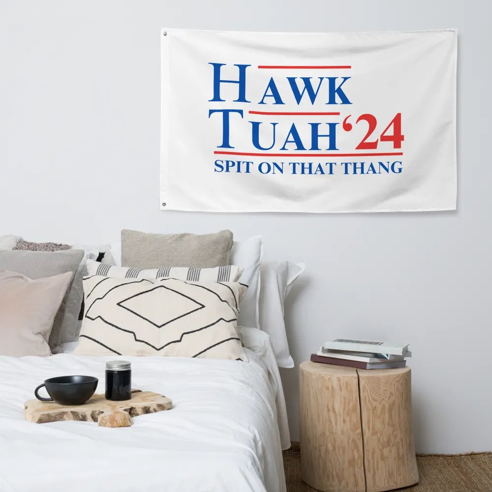 The Hawk Tuah '24 Spit on that Thang - Flag product image (4)