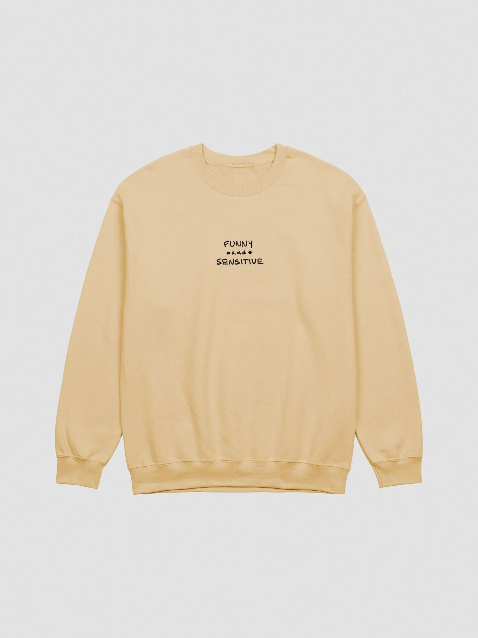 FUNNY *and* SENSITIVE embroidered crewneck product image (3)