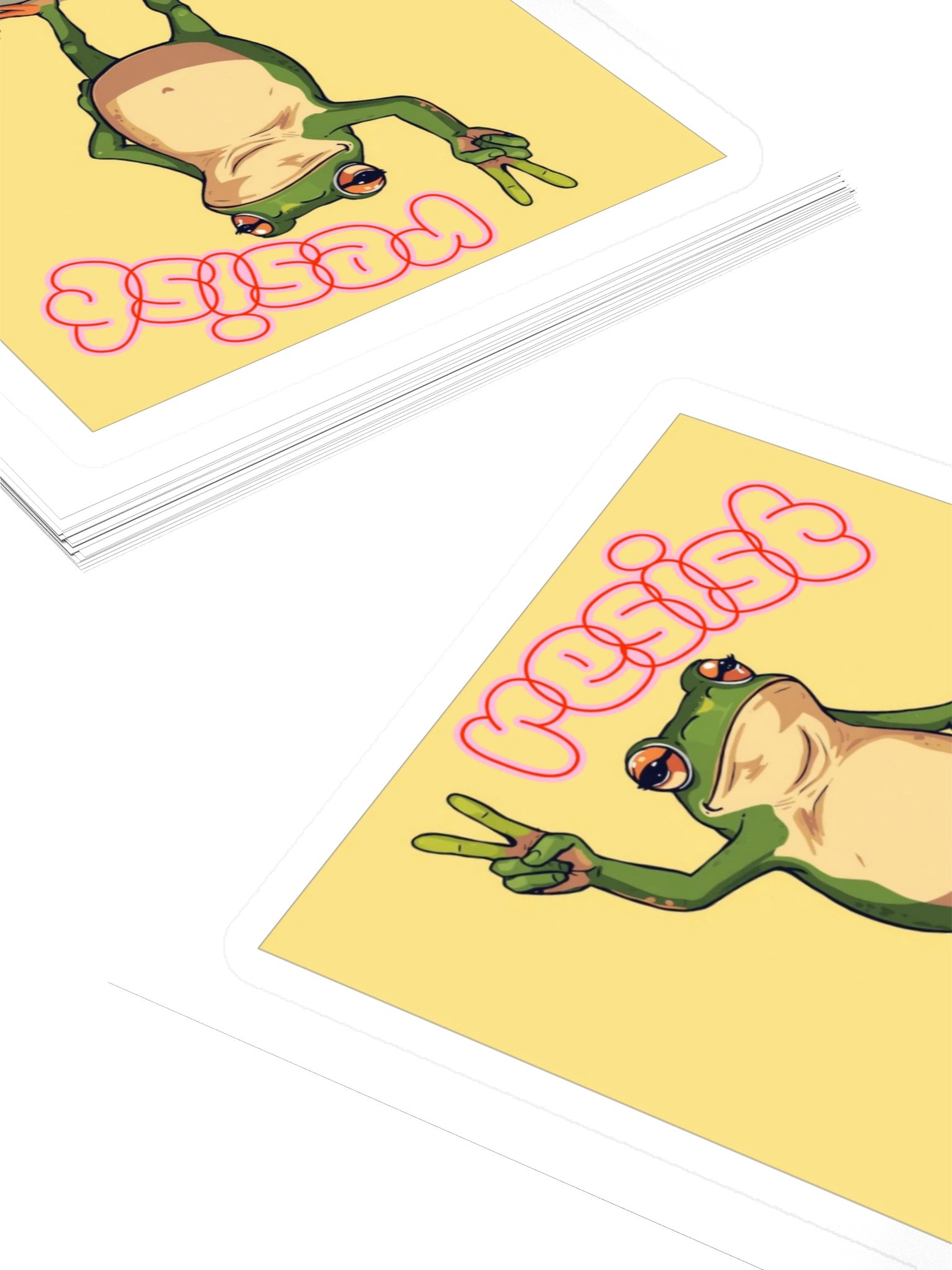 Peace Sign Frog Resist Sticker product image (7)
