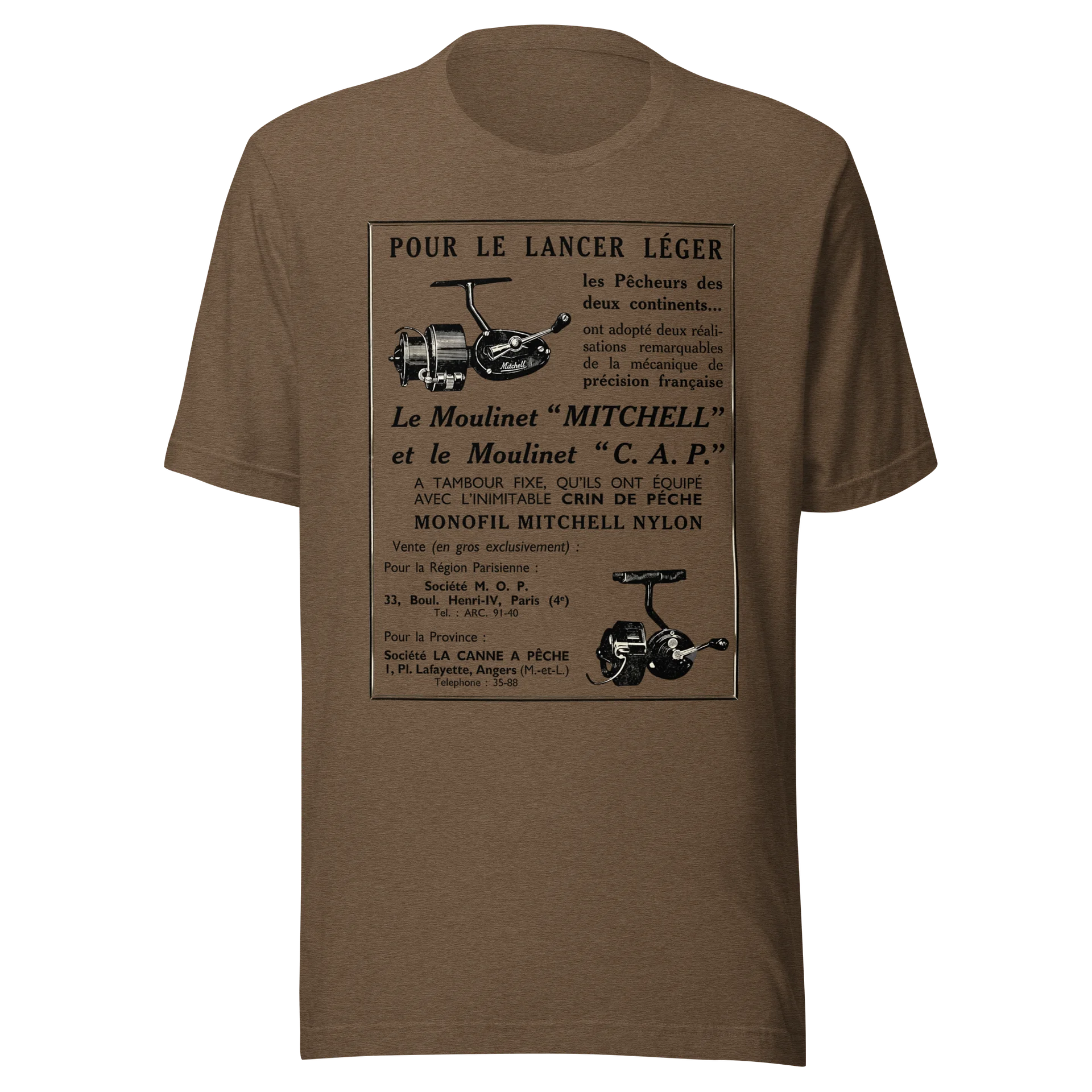 French 1950s Mitchell Reel Advert T-Shirt product image (19)