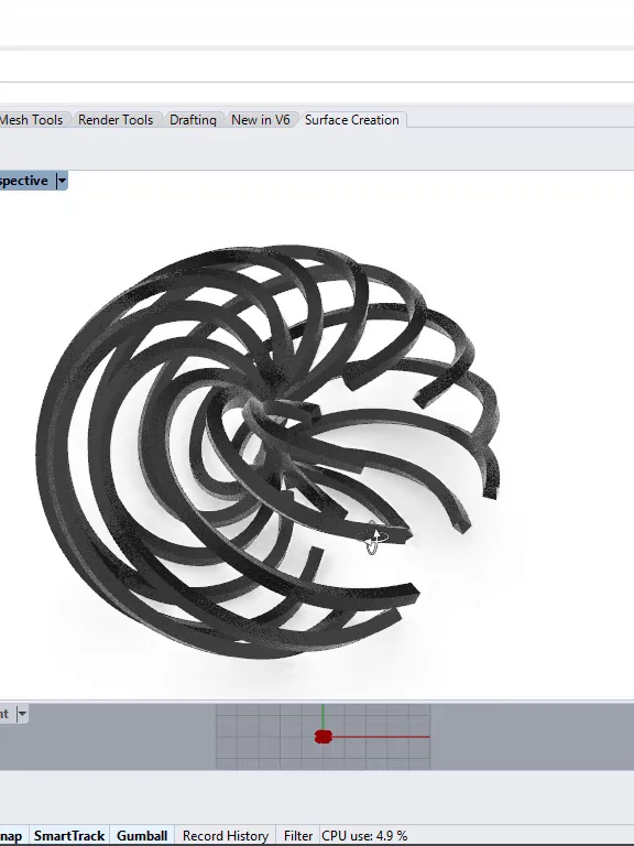Stripped Torus Parametric Design Grasshopper Rhino Files Download product image (2)