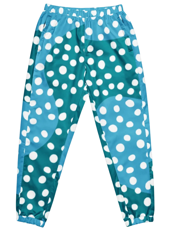 Teal Wave Polka Dot Track Pants product image (1)