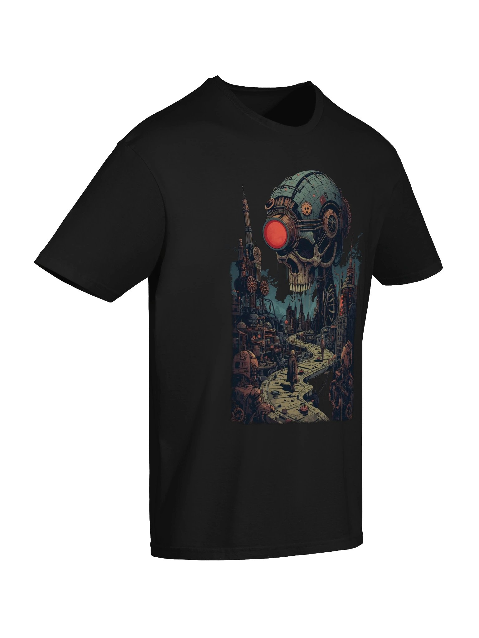 Cyberpunk Skull City T-Shirt product image (2)