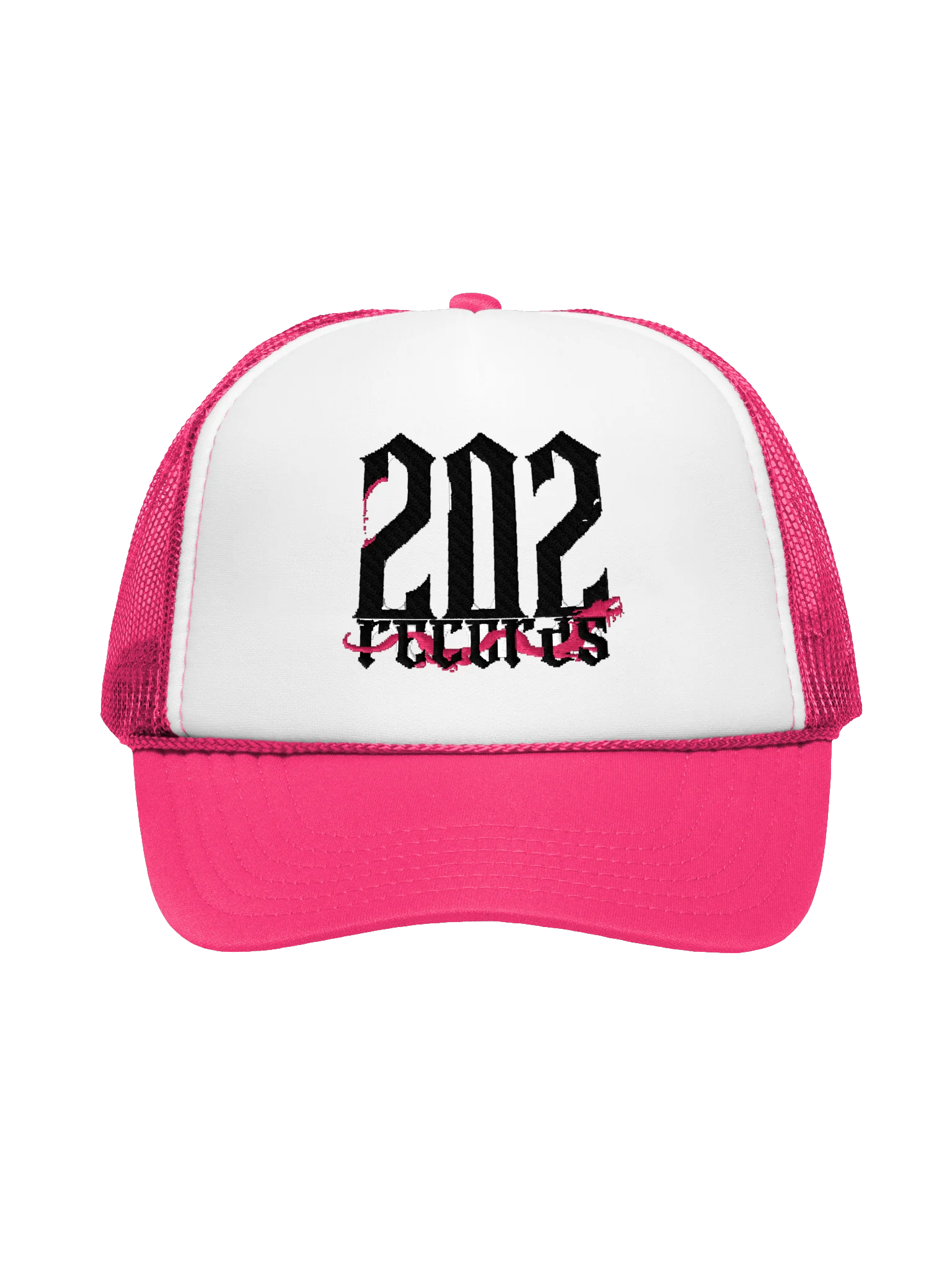 KEVBO "202 Records" Flamingo Pink + White FOAM Trucker hat product image (1)