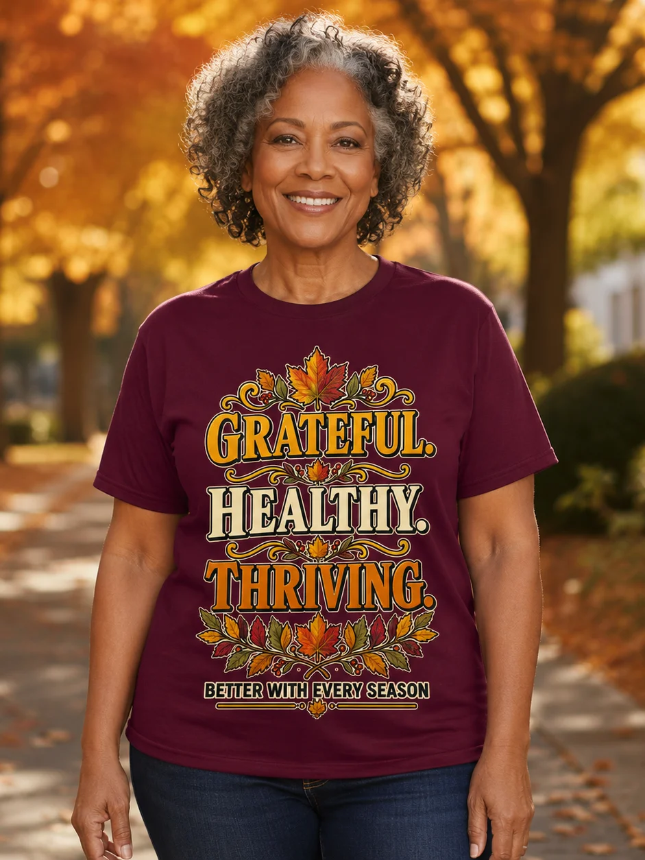 Grateful Healthy Thriving Fall T-Shirt product image (1)