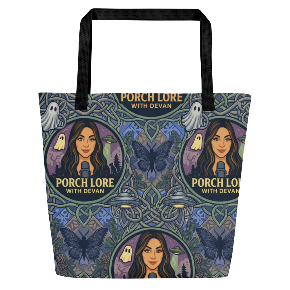 PORCH LORE DEVAN PERIWINKLE MOTH LARGE TOTE BAG product image (1)
