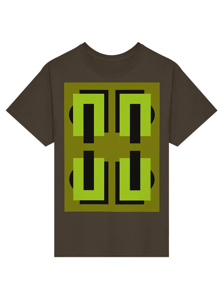 Geometric Green Grid T-Shirt product image (1)
