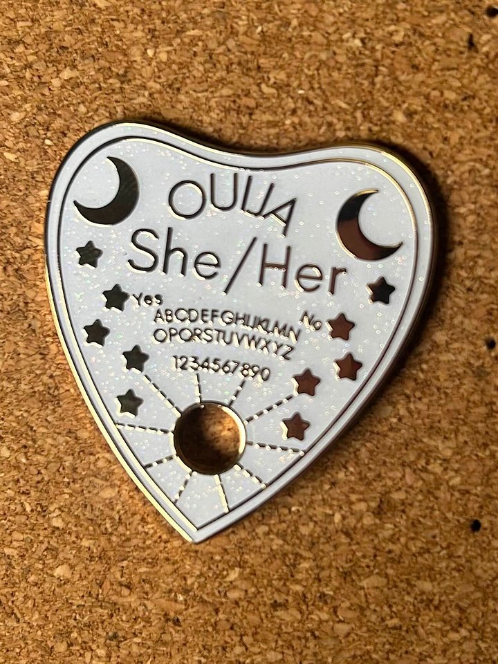 She/Her Ouija Pronoun Pin product image (1)