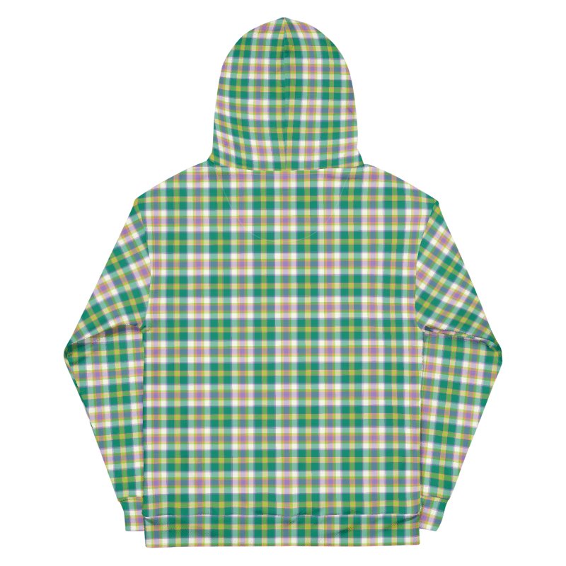 Seafoam Green and Purple Plaid Hoodie product image (7)
