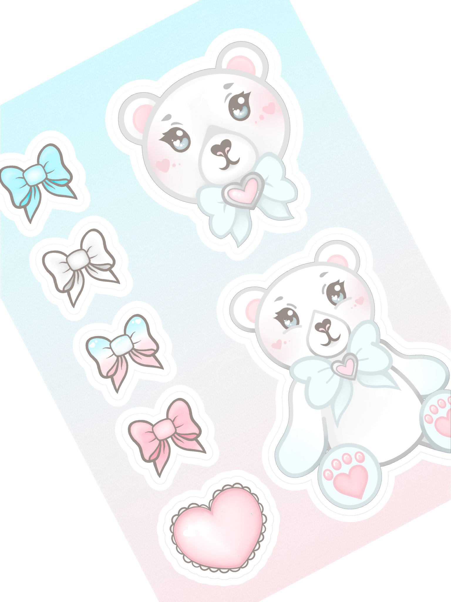 Bears & Bows Sticker Sheet product image (1)