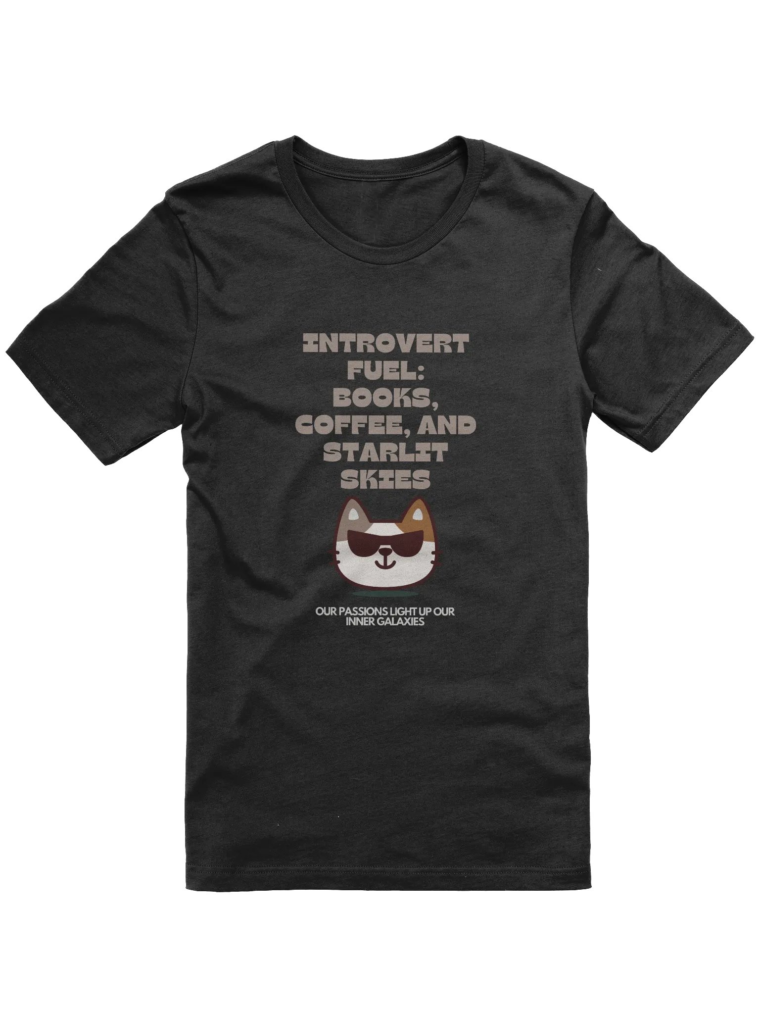 Introvert Fuel: Books, Coffee, and Starlit Skies T-Shirt product image (2)