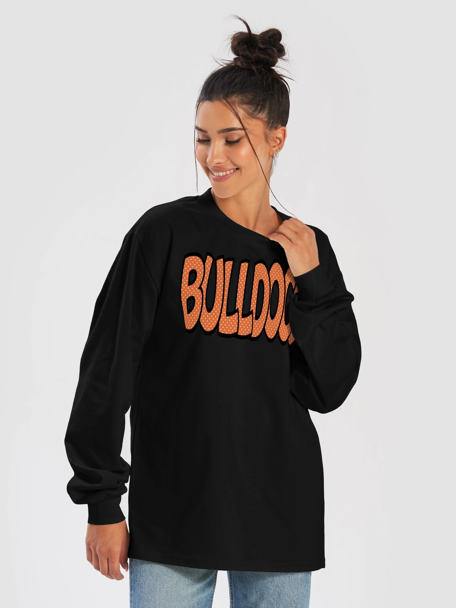 Bulldogs Polka Dot Long Sleeve T-Shirt product image (16)