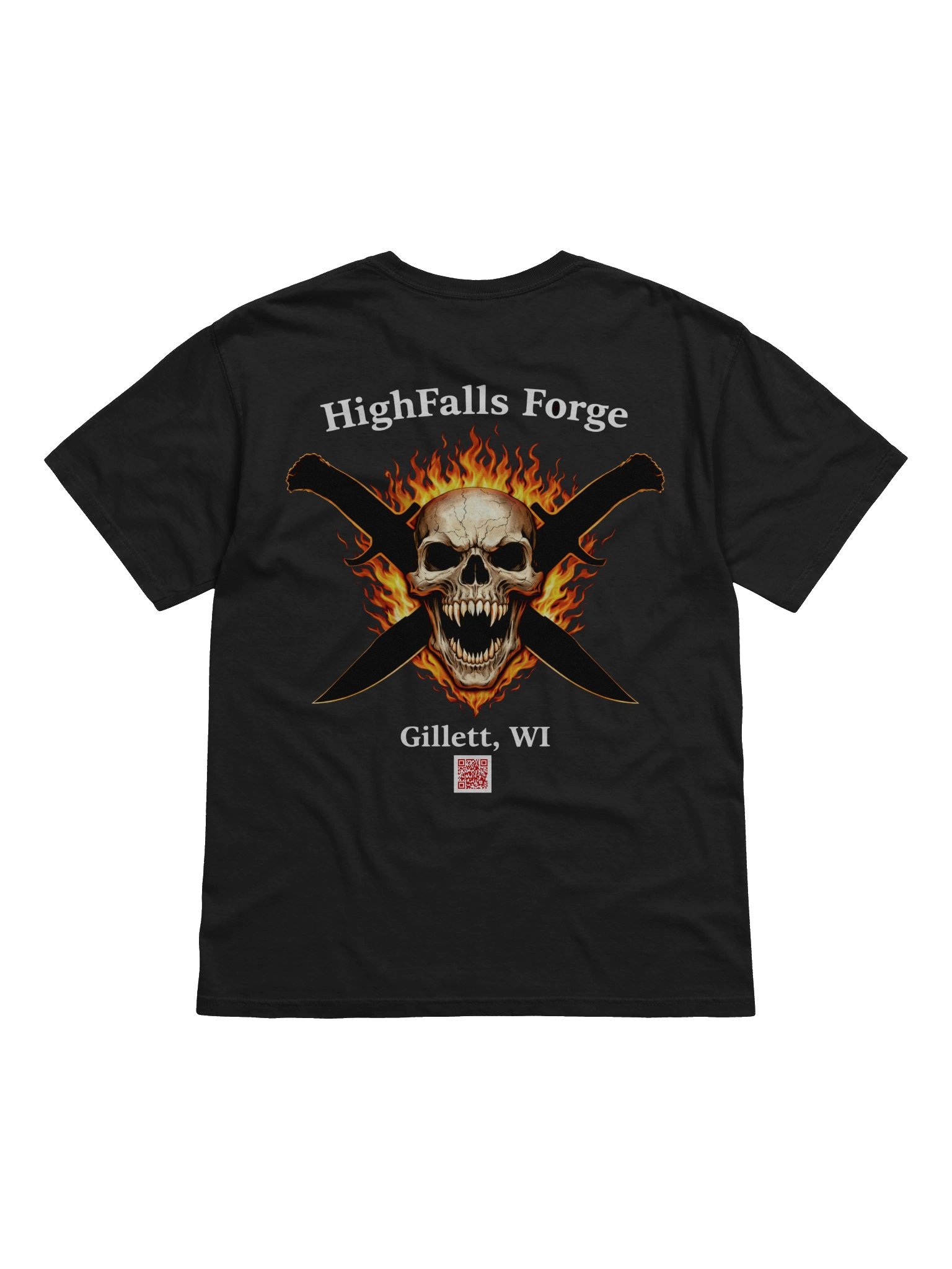 firey skull shirt product image (2)
