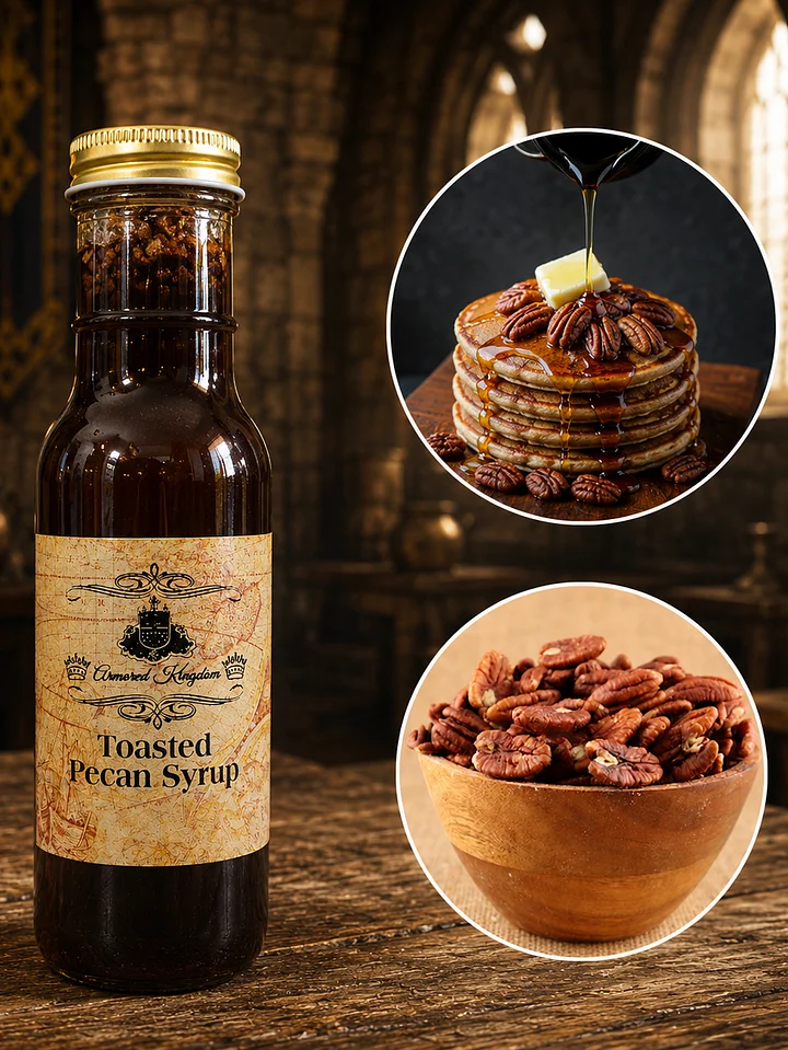 The Armored Kingdom Gourmet Toasted Pecan Syrup-Perfect for Breakfast Classics-Rich Nutty Flavor product image (1)