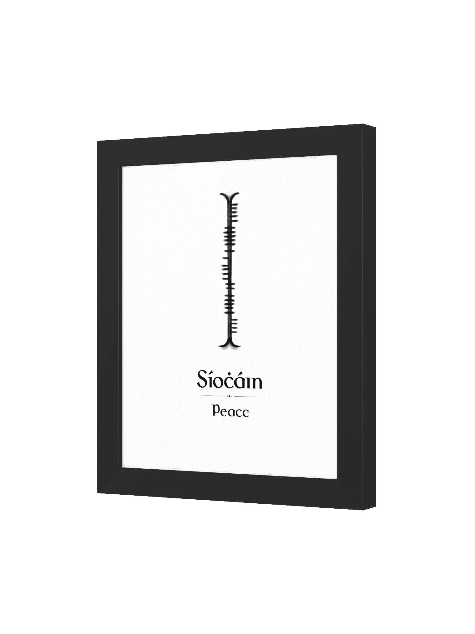 Síocháin – Celtic Peace Ogham Framed Art Print product image (16)