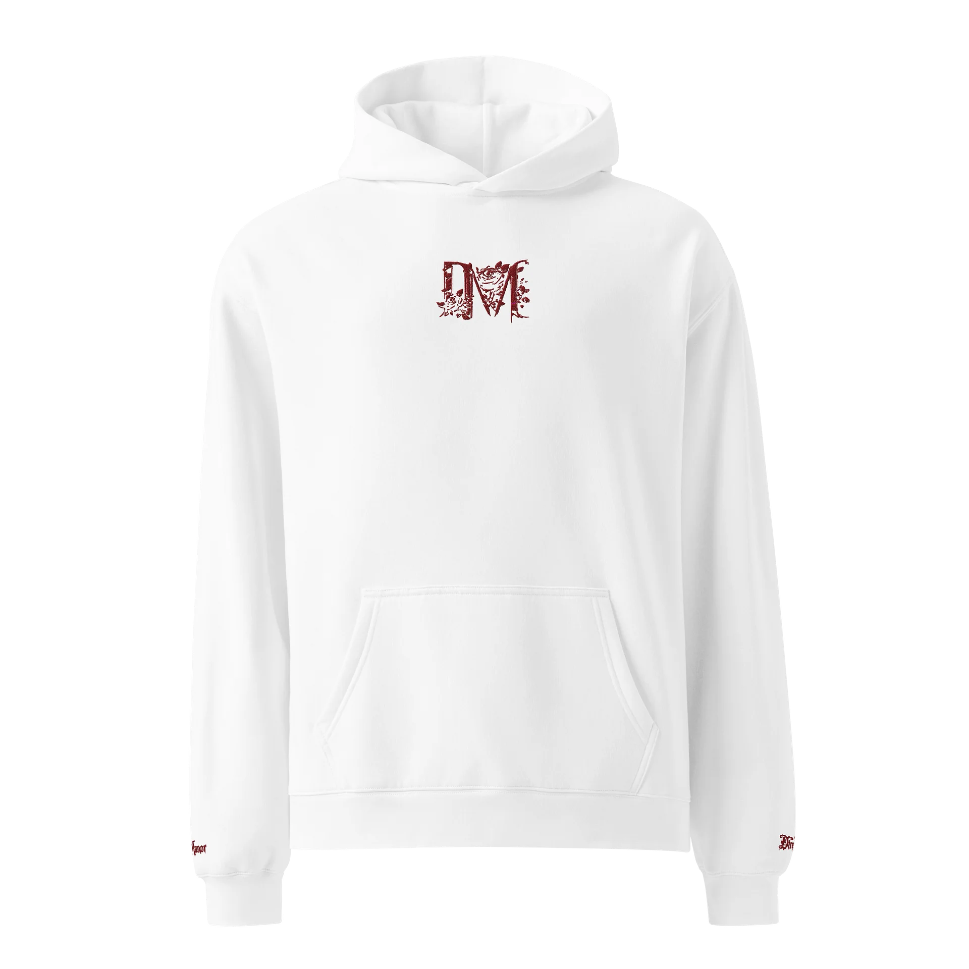 Official Dire Manor White N Red Embordered Hoodie product image (2)