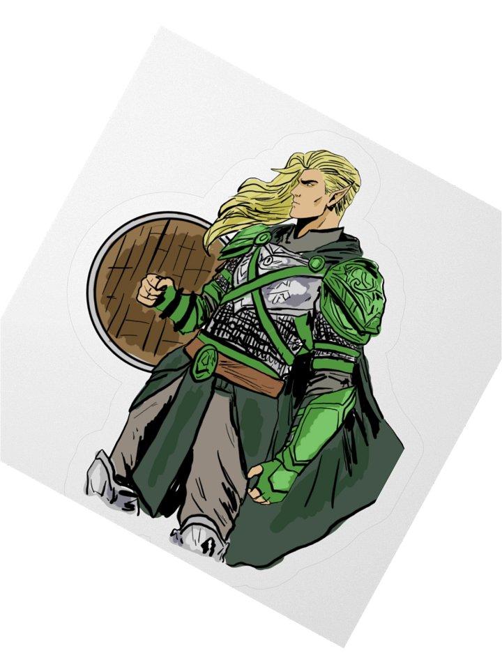 Elven Paladin Sticker product image (4)
