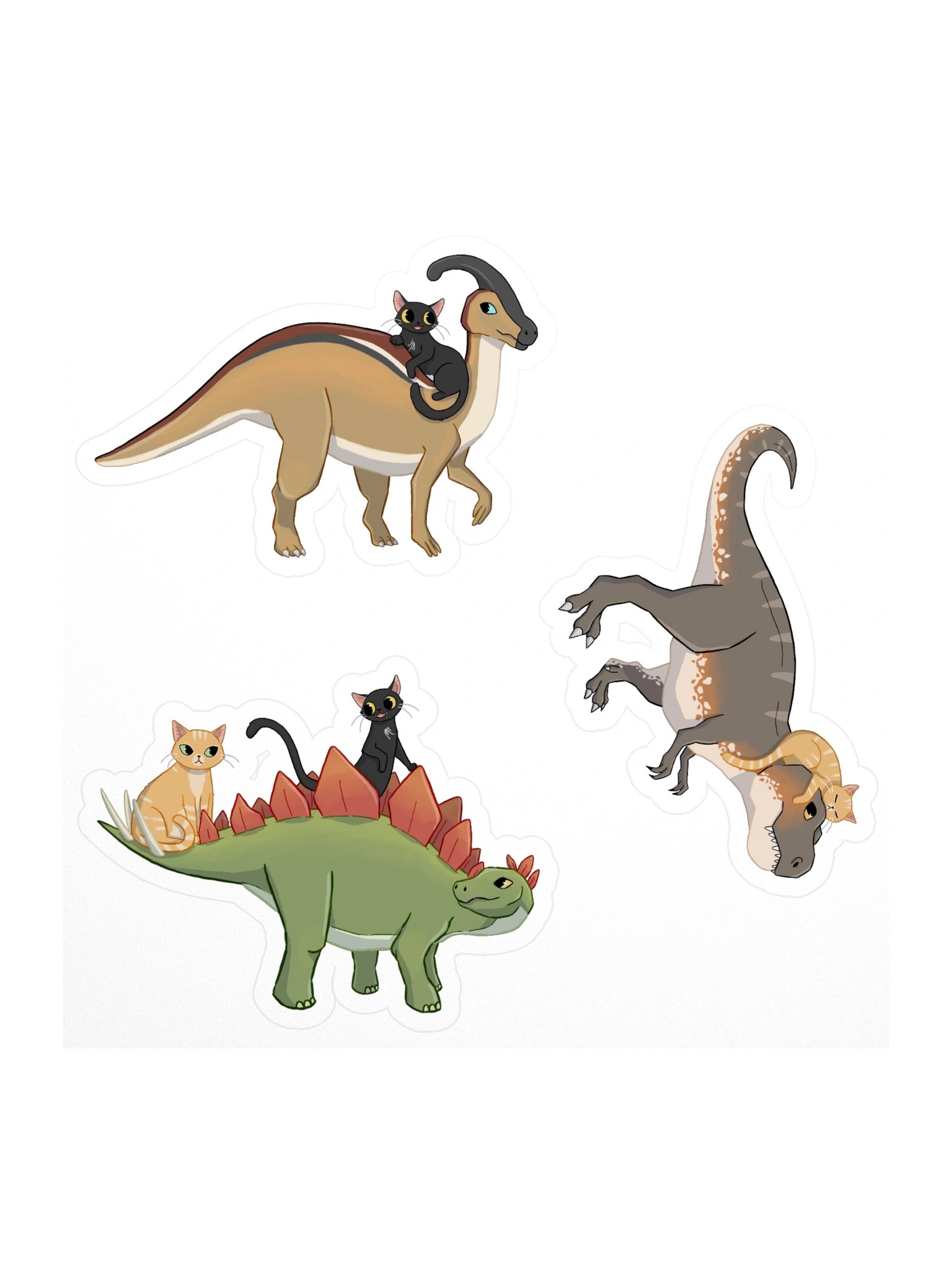 Dino Cats Sticker Sheet product image (1)