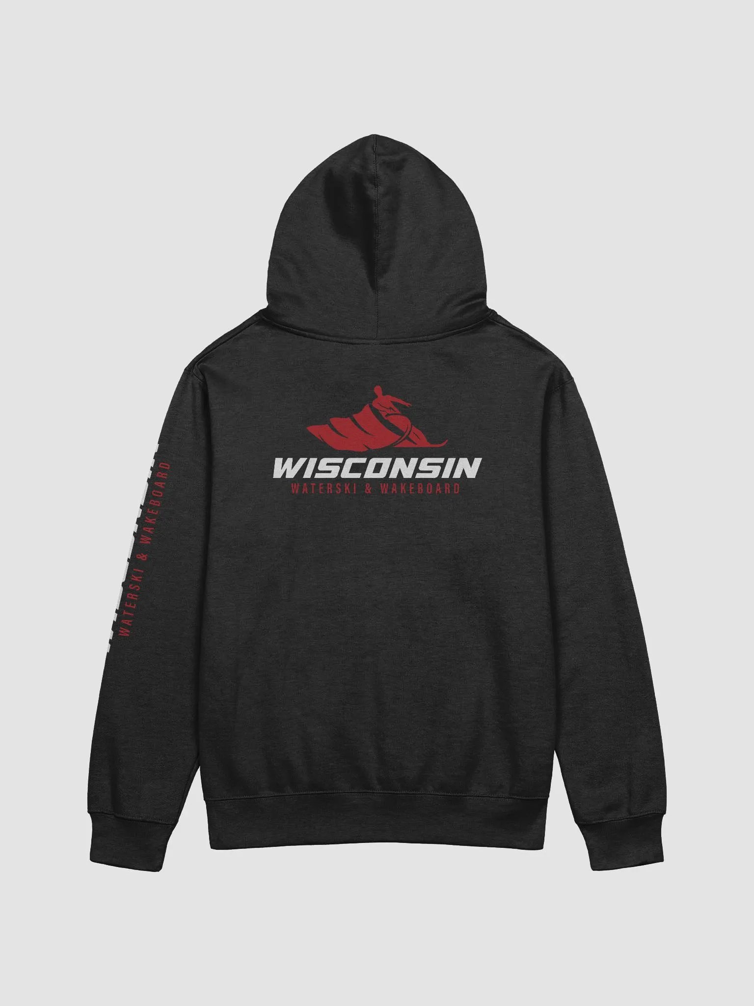 Wisconsin Waterski Hoodie (Black) product image (3)