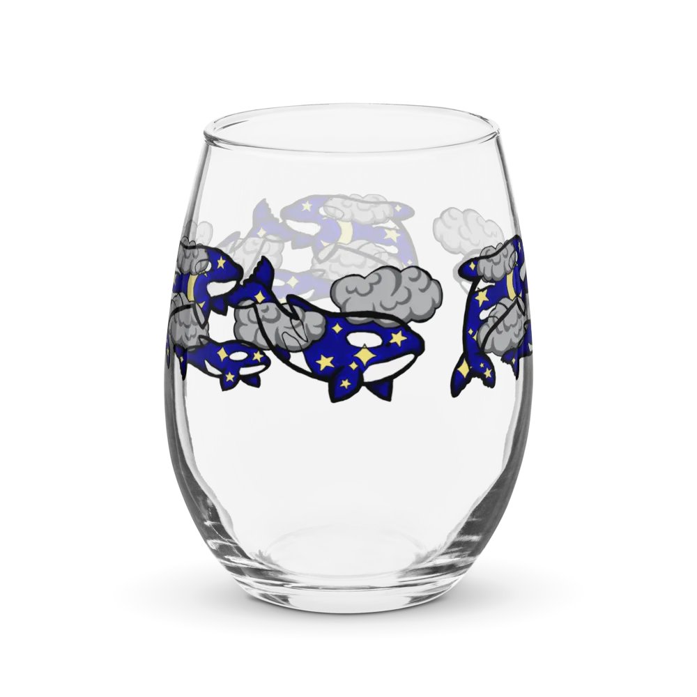 midnight orca stemless wine glass product image (4)