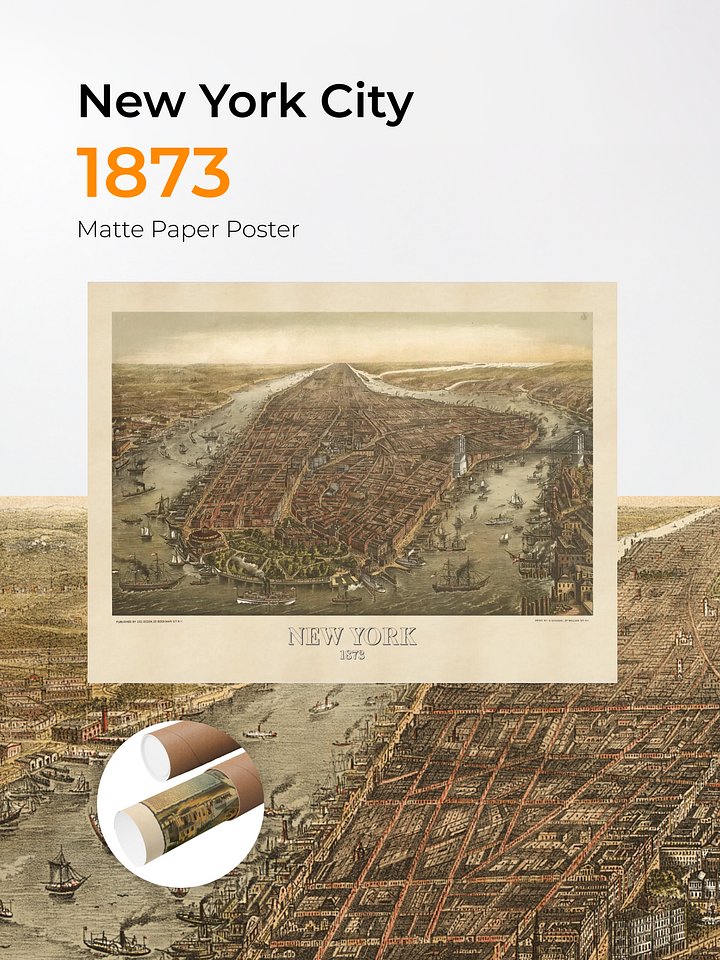 New York City 1873 (Unframed Poster Print) product image (1)
