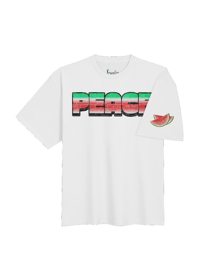 Watermelon Peace, premium oversized cotton t-shirt product image (2)
