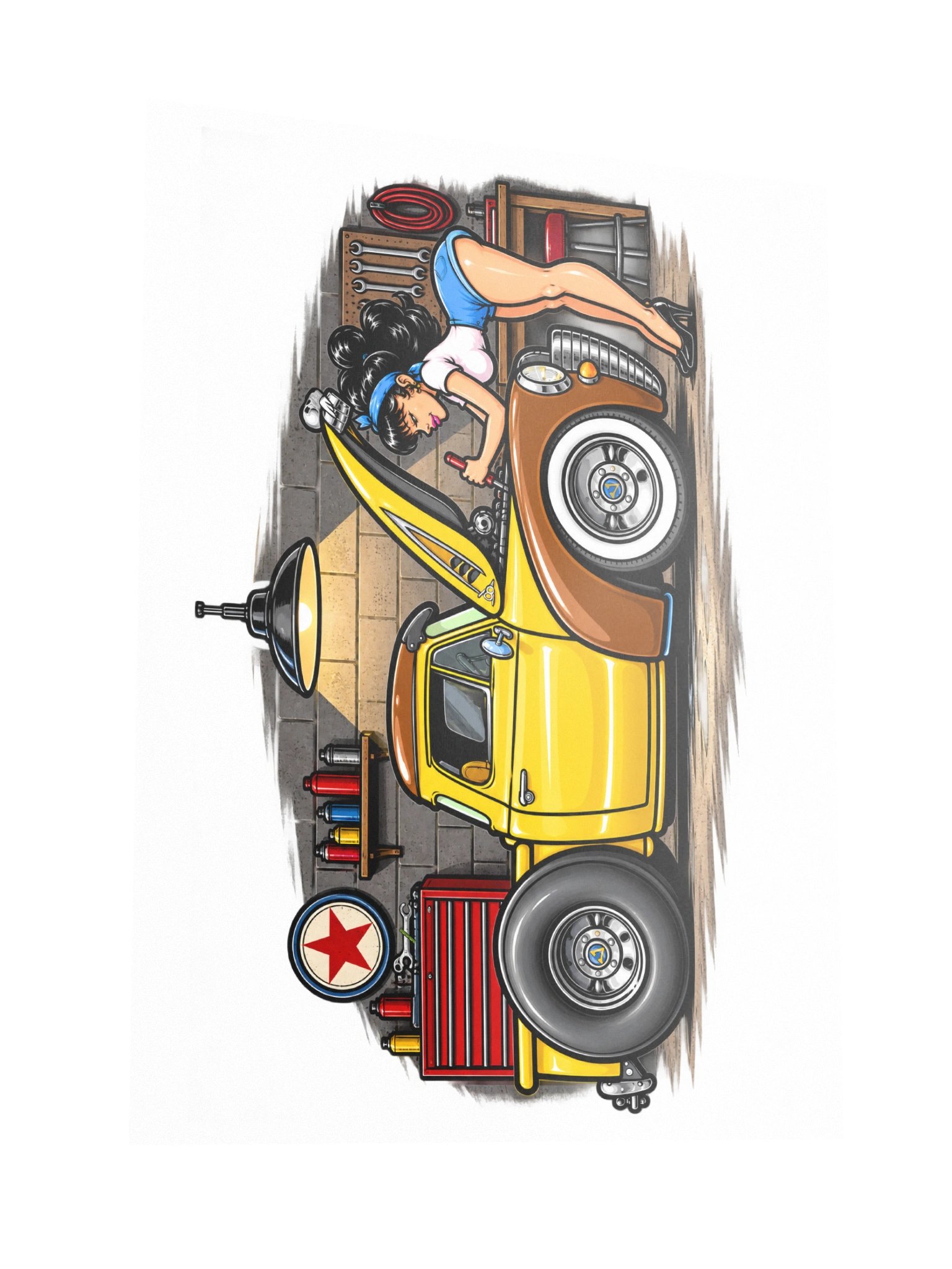 Hot Rod Garage Pin-Up Poster product image (3)