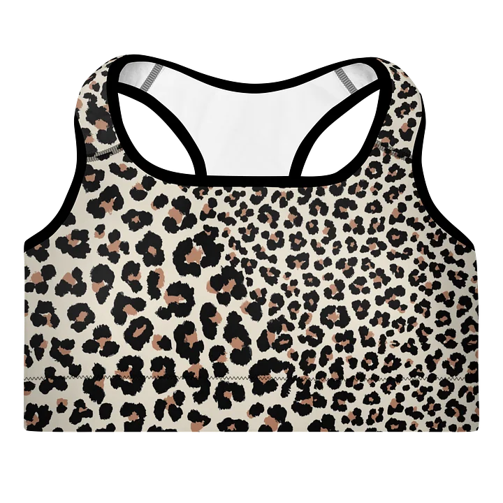 Sport Bra "Abstract Animal Leopard Skin Fur Pattern" product image (2)