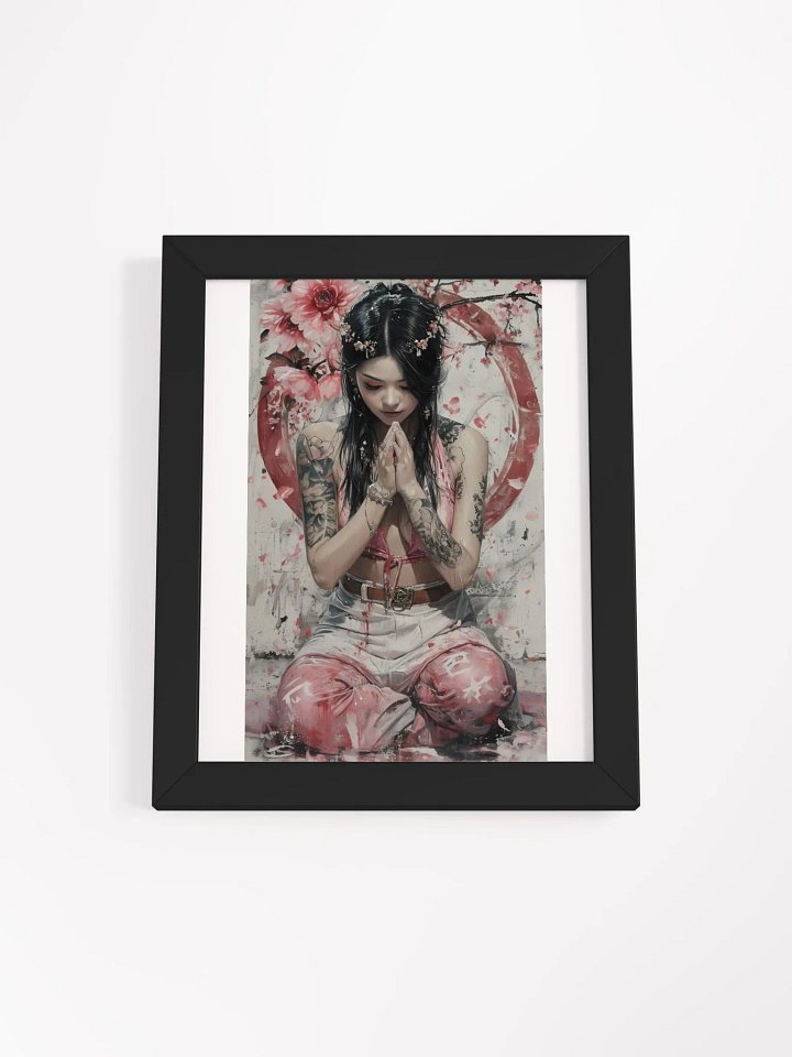 Serene Floral Prayer Matte Poster product image (6)