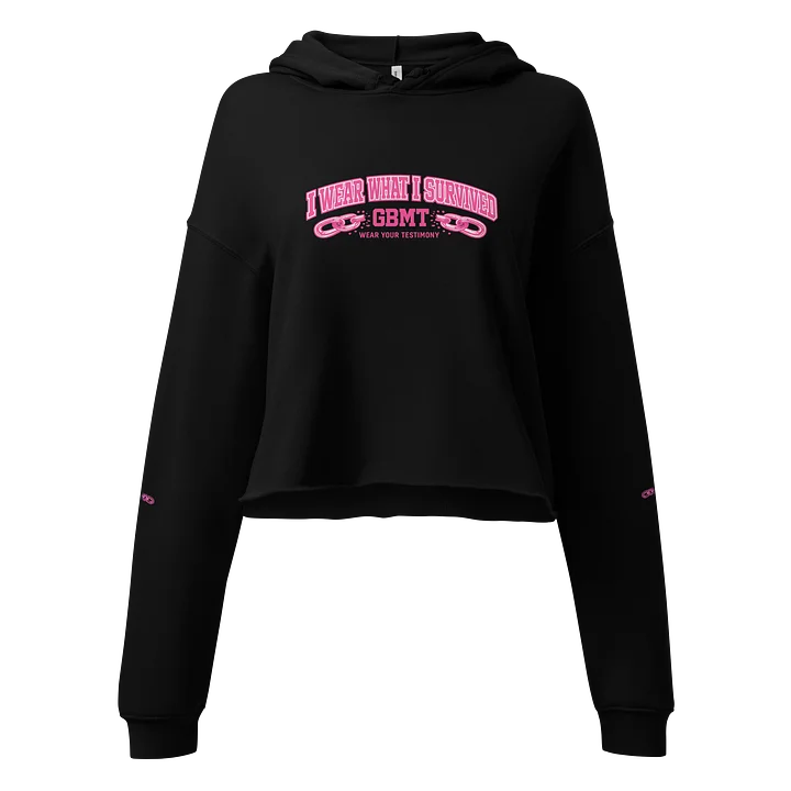 Women's I Wear What I Survived Cropped Hoodie product image (1)