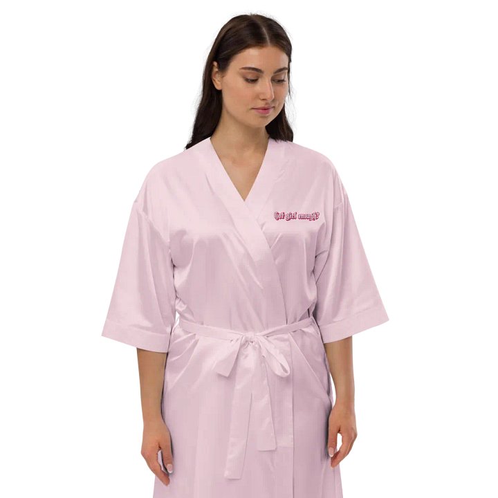 Hot Girl Enough? Pink Satin Robe product image (2)